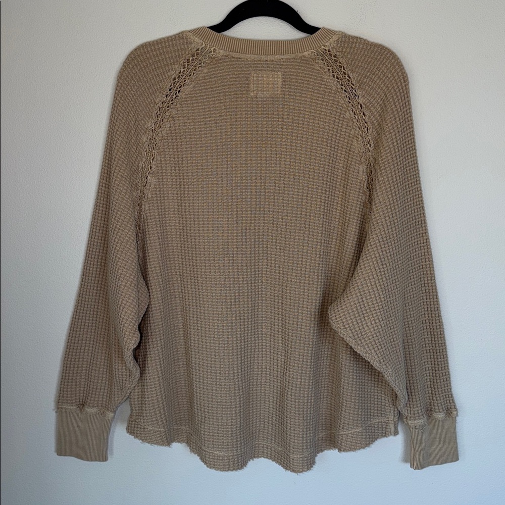 American Eagle Seriously Lived In Waffle Knit Oversized Sweatshirt - Picture 4 of 6